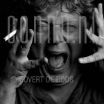 06-09-2002 Theo van Gogh at studio in Amsterdam on behalf of Schreeuwen project.

[keywords]Black and White Image, Headshot[/keywords]